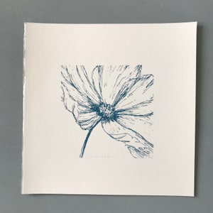 Cosmos Original Screen Print, October Birth Flower, October Birthday Gift