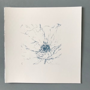 Poppy Original Screen Print, August Birth Flower, August Birthday Gift