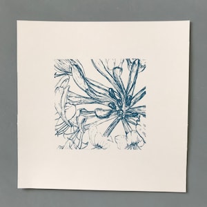 Honeysuckle Original Screen Print, June Birth Flower, June Birthday Gift
