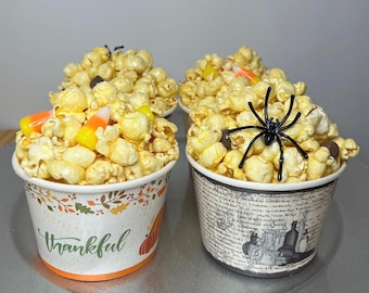 Fake Popcorn and Candy Cup | Fall Tiered Tray Decor | Faux Popcorn