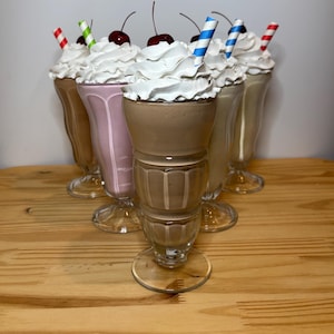 Fake Milkshake Prop for Display | Fake Beverage | Ice Cream Prop | Faux Food Display