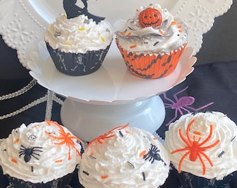 Halloween Fake Bake Cupcake | Cupcake for Halloween | Halloween Tiered Tray Decor