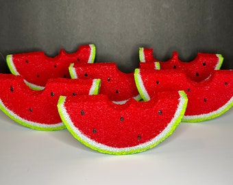 Fake Watermelon Slice | Small Fake Watermelon Slice Summer Decor |Hand Painted Watermelon Slice Tier Tray Decor