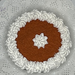 Miniature Fake Pumpkin Pie | Mini Faux Pumpkin Pie For Display | Holiday Tiered Tray Display