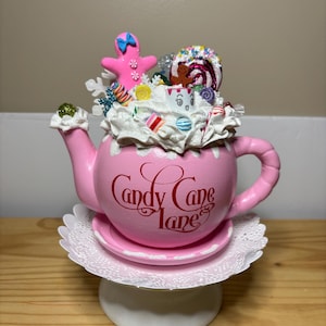 Decorative Christmas Teapot | Cardinal Christmas Decor | Fake Drink Display