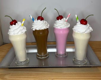 Fake Milkshake Prop for Display | Fake Beverage | Ice Cream Prop | Faux Food Display