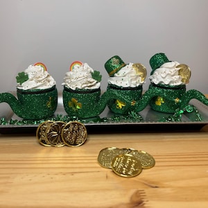 Decorative Green Pipe | St. Patrick’s Day Tiered Tray Decor | Saint Patty’s Decor