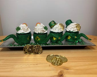 Decorative Green Pipe | St. Patrick’s Day Tiered Tray Decor | Saint Patty’s Decor