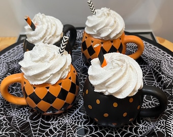 Bandeja decorativa escalonada para Halloween / Taza en miniatura con forma de calabaza para Halloween