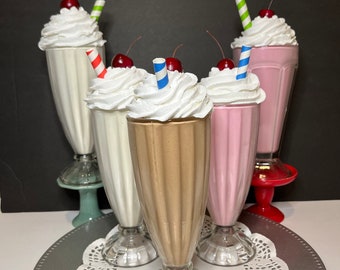 Fake Milkshake Prop for Display | Fake Beverage | Ice Cream Prop | Faux Food Display