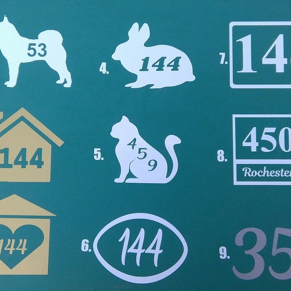 Custom Wheelie Bin Stickers, House Number and Address, Novelty Bin Sign, Post Box sign