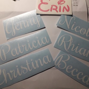Personalised Vinyl Decal, Custom Name Vinyl Sticker, Wedding Decor Label, Wine Glas Decal, Bridesmaid Box Decal, Name Stickers.
