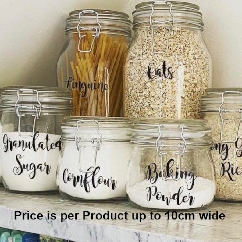 Kitchen Labels Pantry Canisters Storage Jars Cads Kitchen Labels Pantry Canisters, Kitchen Pantry Storage Containers With Labels