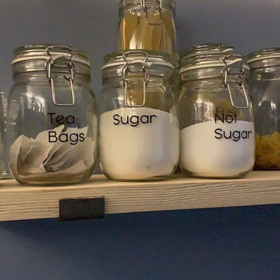 Materials Kitchen labels,vinyl for kitchen jars,kitchen organisation