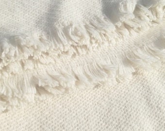 Wool blanket, Natural color, Woolen blanket, 100% Organic wool, personalized blanket, Anniversary gift Made in EUROPE!