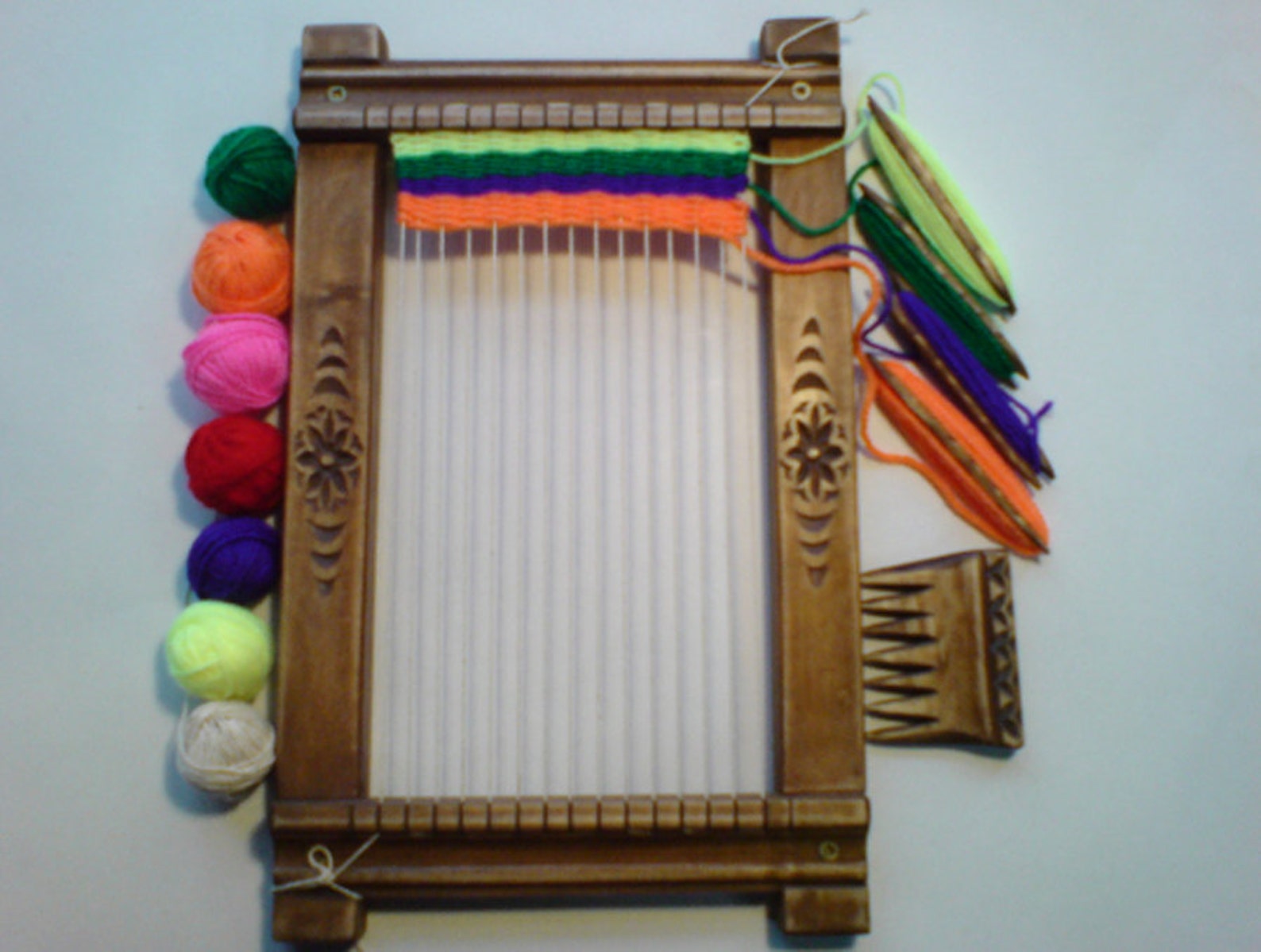 Weaving Loom Lap Loom Wooden Loomweaving Loom Frame Small Etsy