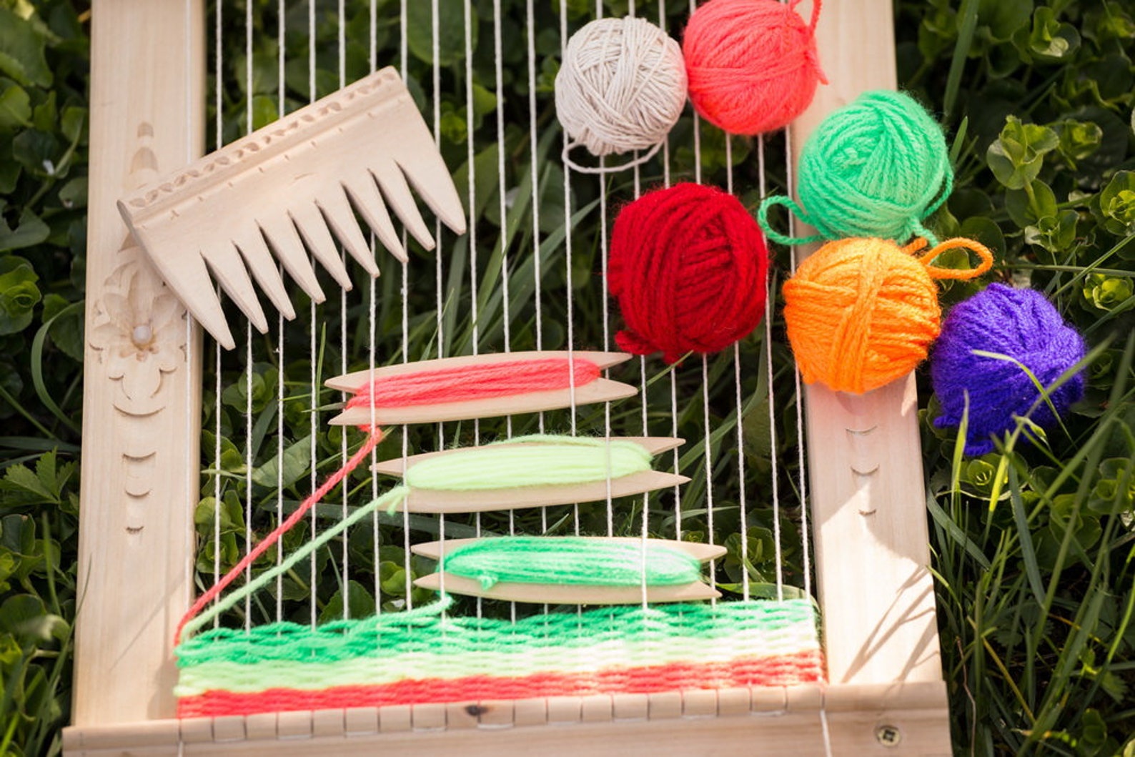 Weaving Loom, Lap Loom, Wooden Loom, Weaving Tools, Small Loom, Weaving