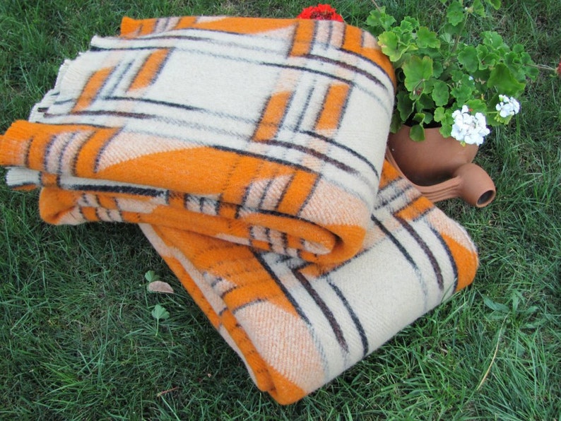 Wool Blanket and Throw, 100% Organic wool, Gift for Her, Gift for Him, New Home Gift,Cozy home, Cottage style Made in EUROPE image 1
