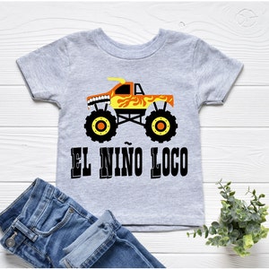 El Nino Loco Monster Truck Kids Shirt Bull Monster Truck