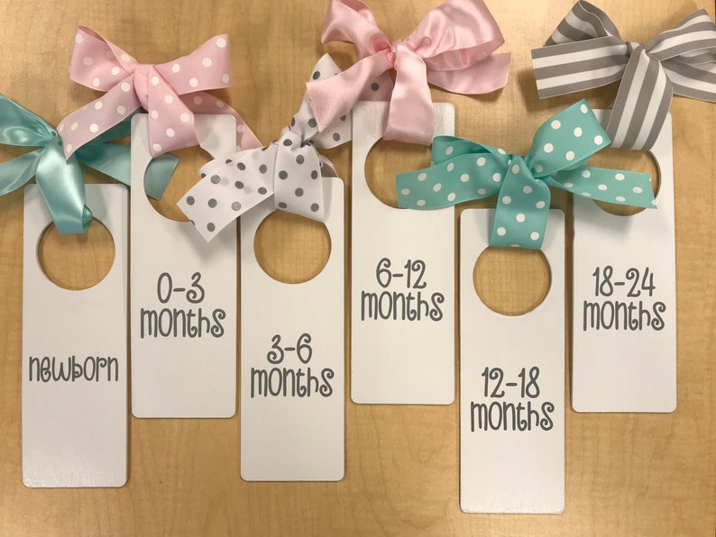 White Wooden Nursery Clothes Dividers Baby Girl Nursery Etsy