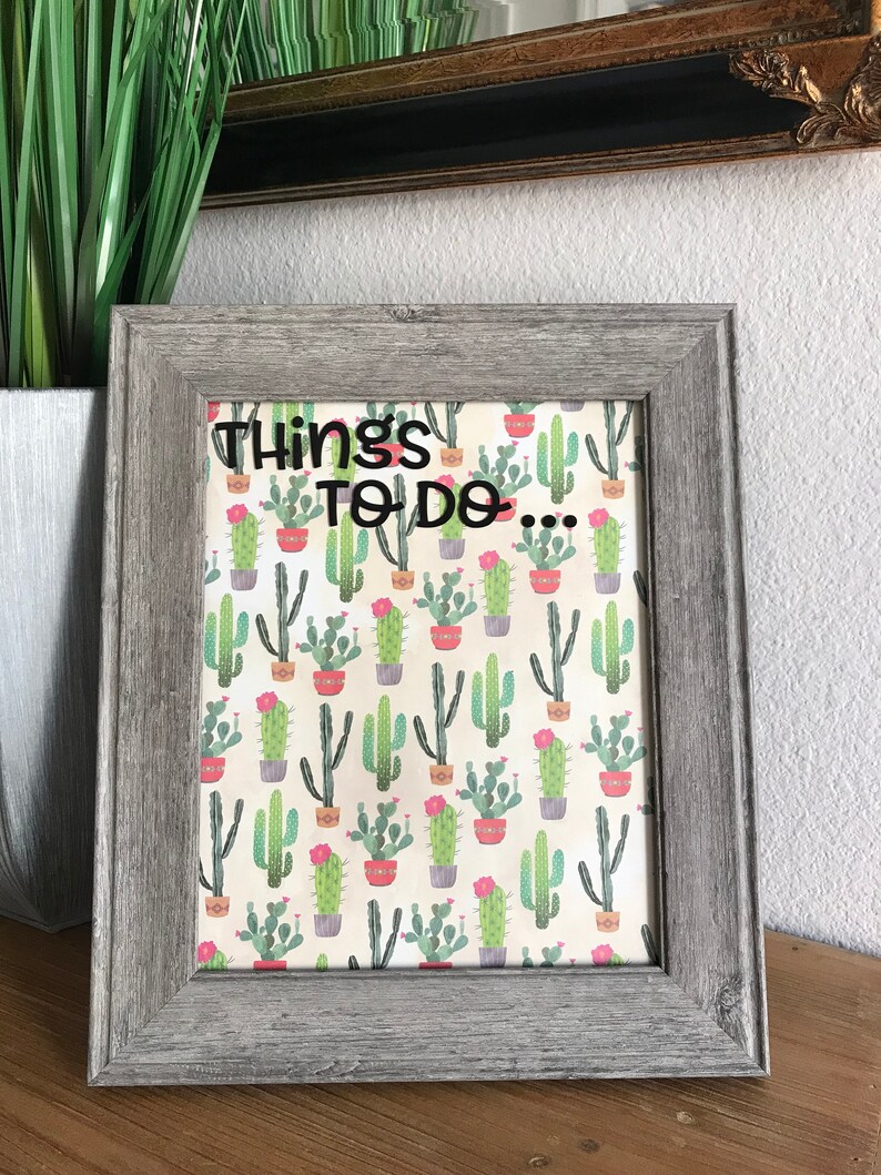 Things to Do Dry Erase Board 8.5x11 Picture Frame Gift Etsy