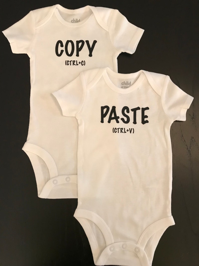 Twins Bodysuit Set Copy & Paste Funny Bodysuit Sayings | Etsy