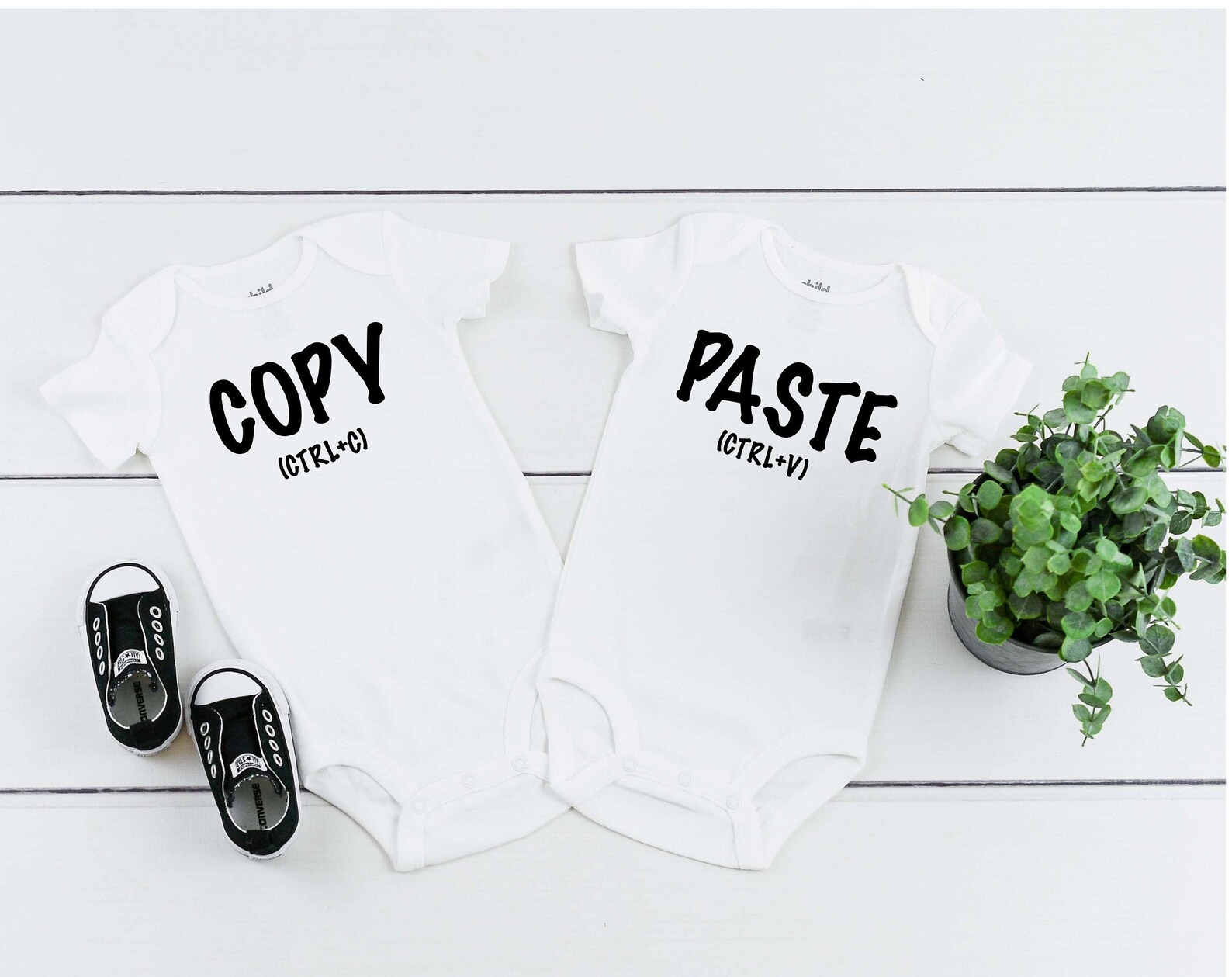 Twins Bodysuit Set Copy & Paste Funny Bodysuit Sayings - Etsy