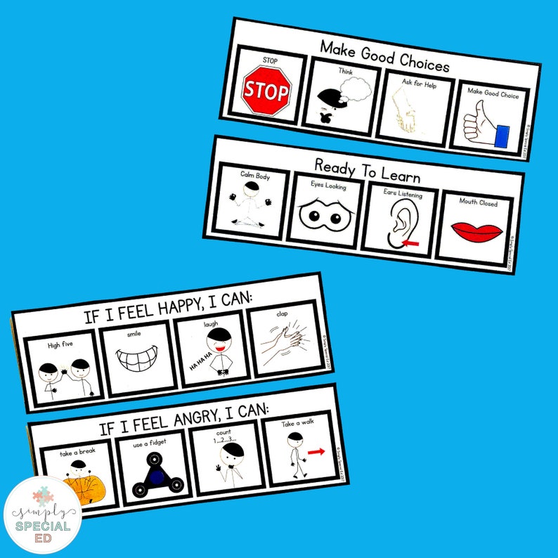 Behavior Visuals and Supports Special Education Behavior Visuals Visual ...