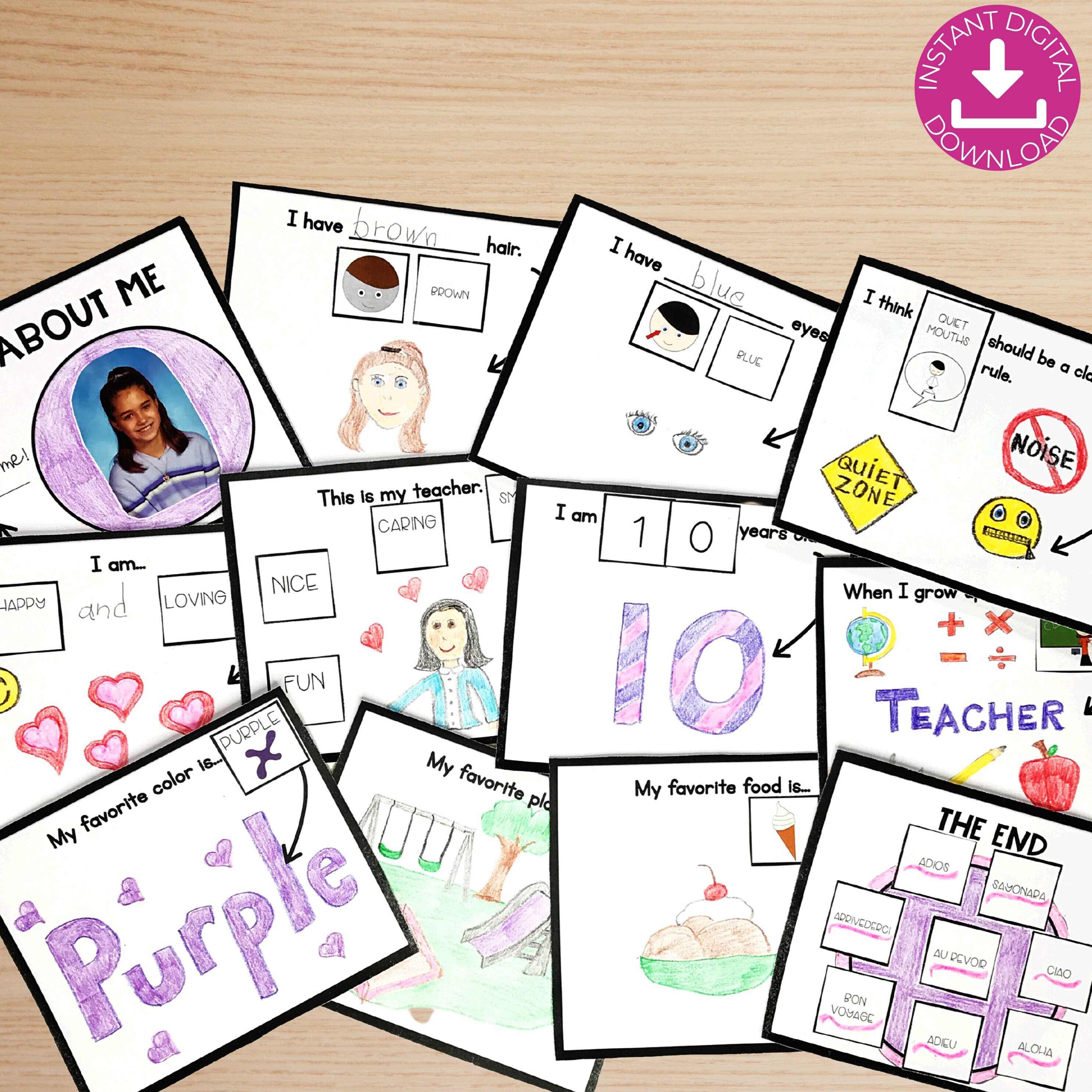 All About Me Book | Printable Digital Download | Back to School | Special Education | Autism Classroom | Visual Supports