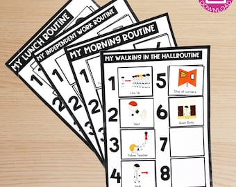 Special Ed Routines | Visual Schedule | Editable Routines | Google Slides™ | Special Education | Autism Classroom | Printable + Digital