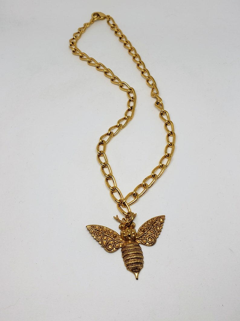 Girls 10k Gold Plated 16 inch Queen Bee Chain
