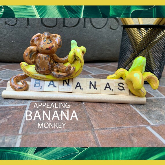 Monkey Bananas Funny Office Desk Accessories Sculpture On Etsy