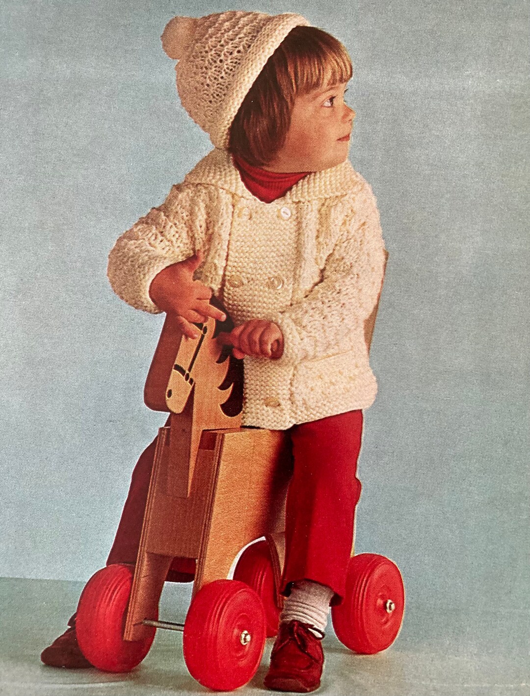 Knitting Pattern for Child's Jacket and Cap Peter Pan Etsy