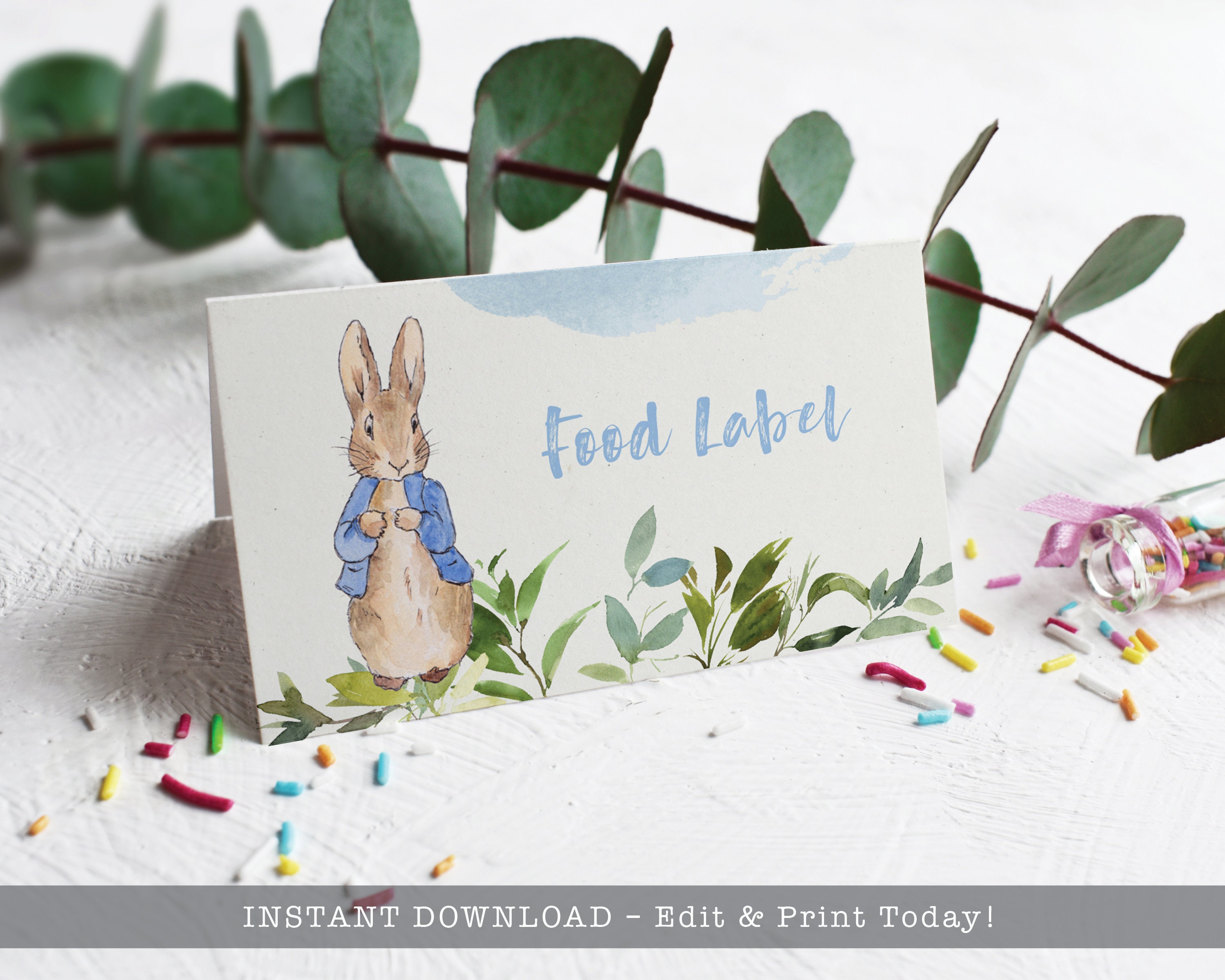 Peter Rabbit Baby Shower Invitation Boy Baby Shower Invitation Template,  Editable Peter Rabbit Invitation Digital, Download, Template, 131 