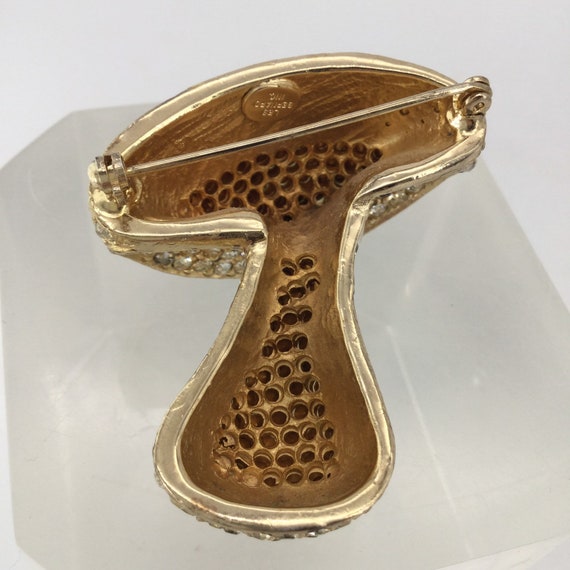 Pave Mushroom Brooch Les Bernard Dimensional - image 9