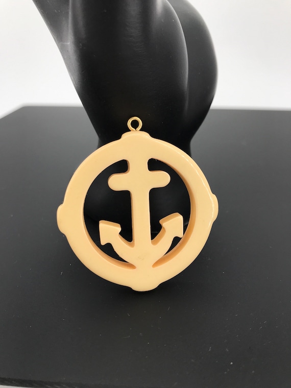 1930's Navy Pendent Celluloid Old Plastic - image 1