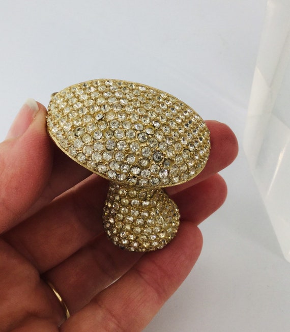 Pave Mushroom Brooch Les Bernard Dimensional - image 4