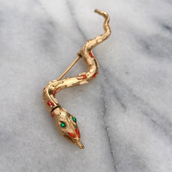 Snake trembler Hattie Carnegie brooch pin
