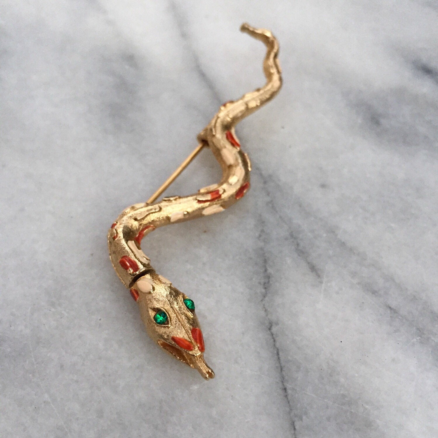 Snake Trembler Hattie Carnegie Brooch Pin - Etsy