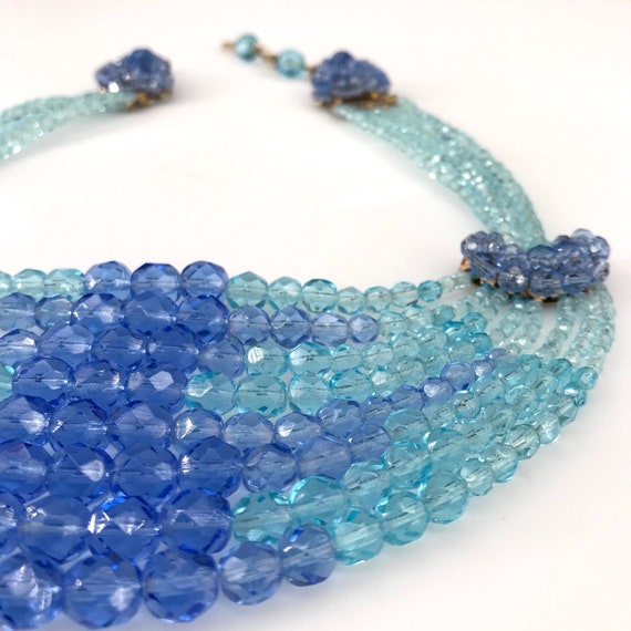 Coppola E Toppo Ombre Italian Necklace Crystal Bl… - image 1