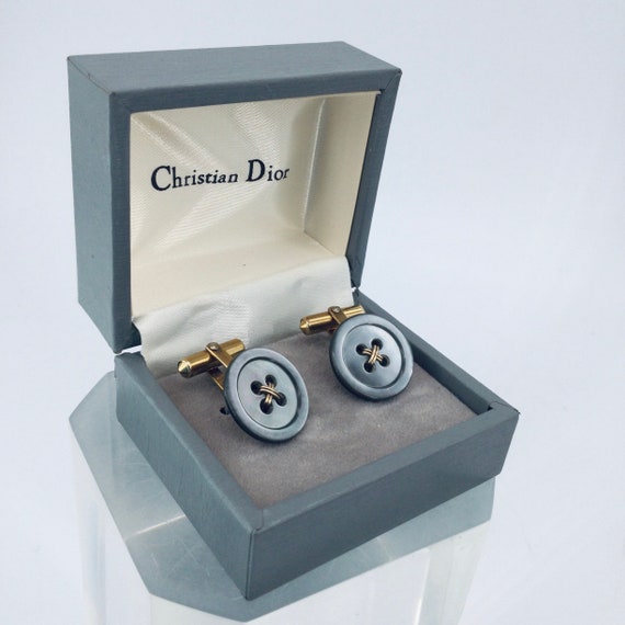 Vintage Dior Cufflinks MOP 12k Gold Filled Christi