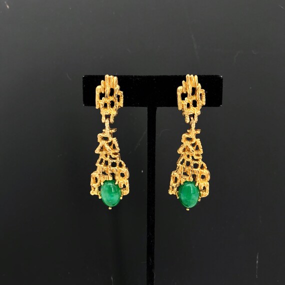 Panetta Midcentury Earrings Clip on Brutalist Dang