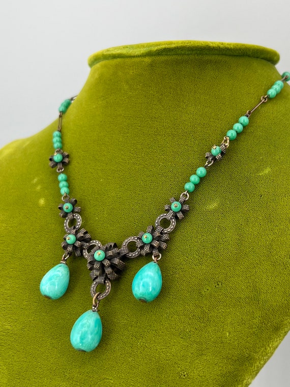 Collier Ancien En Pâte De Verre Blanc - Louis Rousselet Haute Couture - Années 1950 - Parfait état
