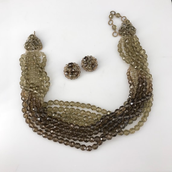Amazing Coppola E Toppo Necklace & Earrings Smoked Quartz