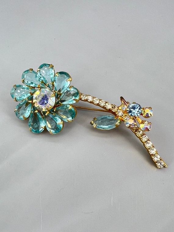 Juliana D&E Flower Brooch AB