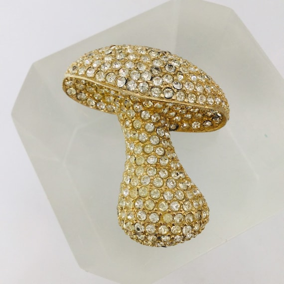 Pave Mushroom Brooch Les Bernard Dimensional - image 1