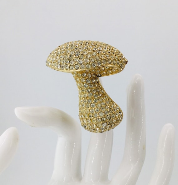 Pave Mushroom Brooch Les Bernard Dimensional - image 6
