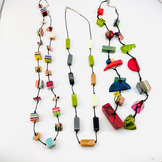 Three Sobral Necklaces Set Signed Designer Confet… - image 2