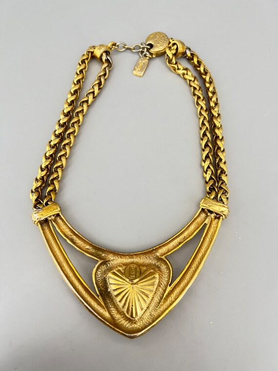YSL Headlight Necklace Yves Saint Laurent by Robe… - image 5