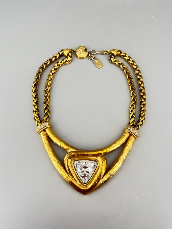 YSL Headlight Necklace Yves Saint Laurent by Robe… - image 4